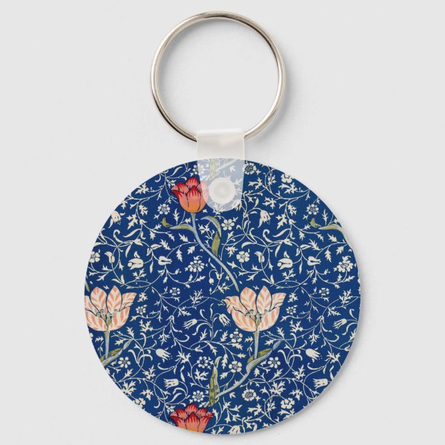 Porte-clés William Morris Medway Floral bleu (Recto)
