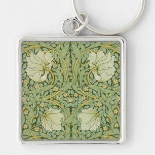 Porte-clés William Morris Pimpernel Fond d'écran bleu Floral