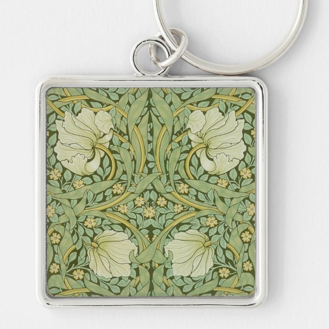 Porte-clés William Morris Pimpernel Fond d'écran bleu Floral (Devant)