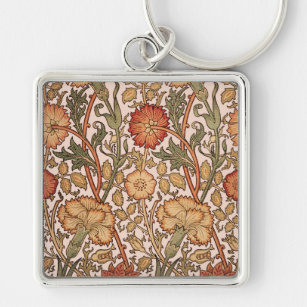Porte-clés William Morris Rose Flower Fond d'écran Motif