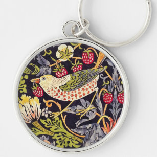 Porte-clés William Morris Strawberry Thief Floral Art Nouveau