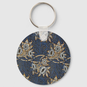 Porte-clés William Morris Tulip Willow Blue Motif