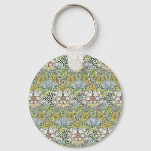 Porte-clés William Morris Vintage Myrte vert rose 