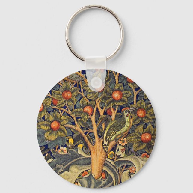 Porte-clés William Morris Woodpecker Pré-Raphaelite (Recto)