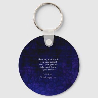 Porte-clés William Shakespeare Citation d'amour romantique