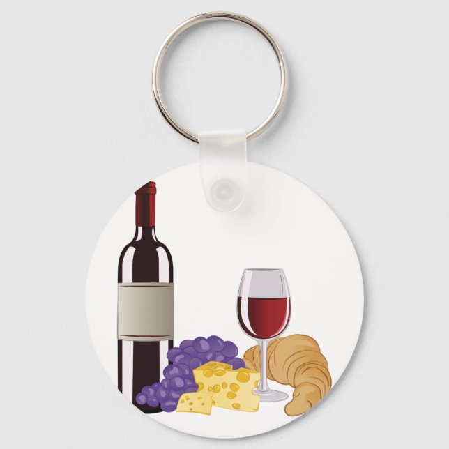 Porte-clés Wine & Cheese (Recto)