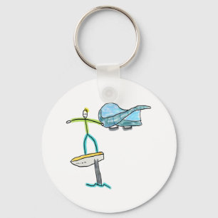 Porte-clés Wing Foiling Stickman
