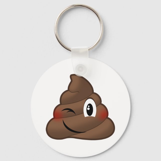 Porte-clés Winking Poop Emoji (Recto)