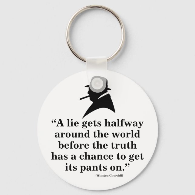 Porte-clés Winston Churchill Keyring - Citation 24 (Recto)