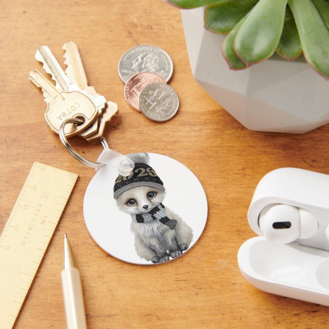 Porte-clés Winter Cutie 2026 Keychain Cute Winter Animal Key (Bureau)