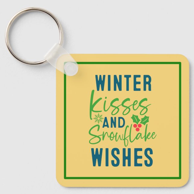 Porte-clés Winter Kisses And Snowflake Wishes-51963 (Recto)