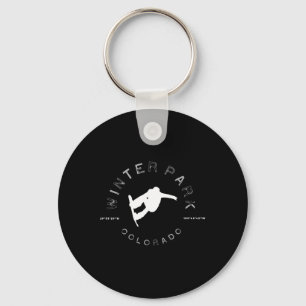 Porte-clés Winter Park Colorado Graphisme Vintage Snowboard T
