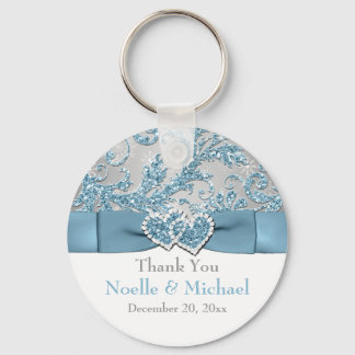 Porte-clés Winter Wonderland, Coeurs Mariage Faveur Porte - c