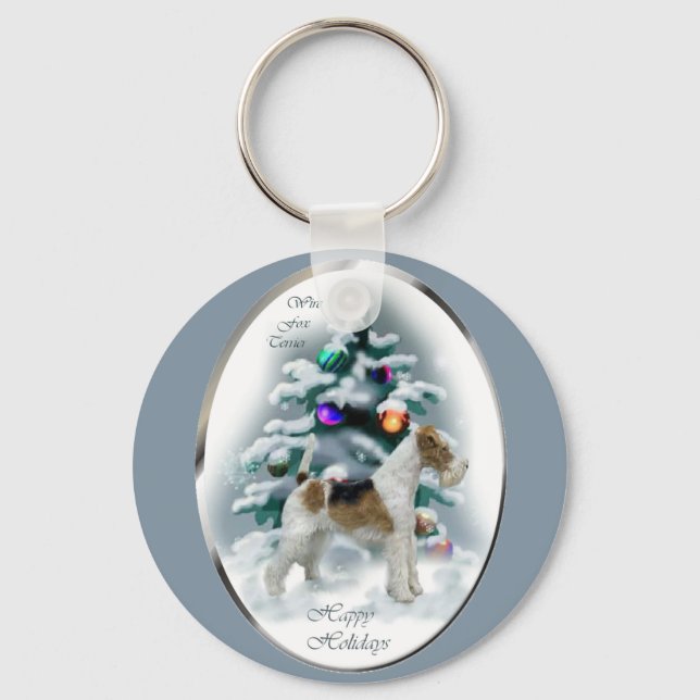 Porte-clés Wire Fox Terrier Christmas Gifts (Recto)