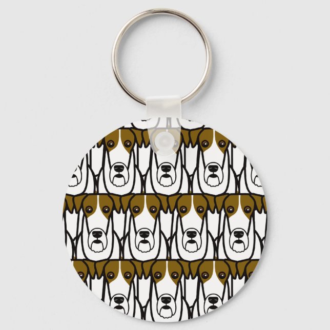 Porte-clés Wire Fox Terriers (Recto)