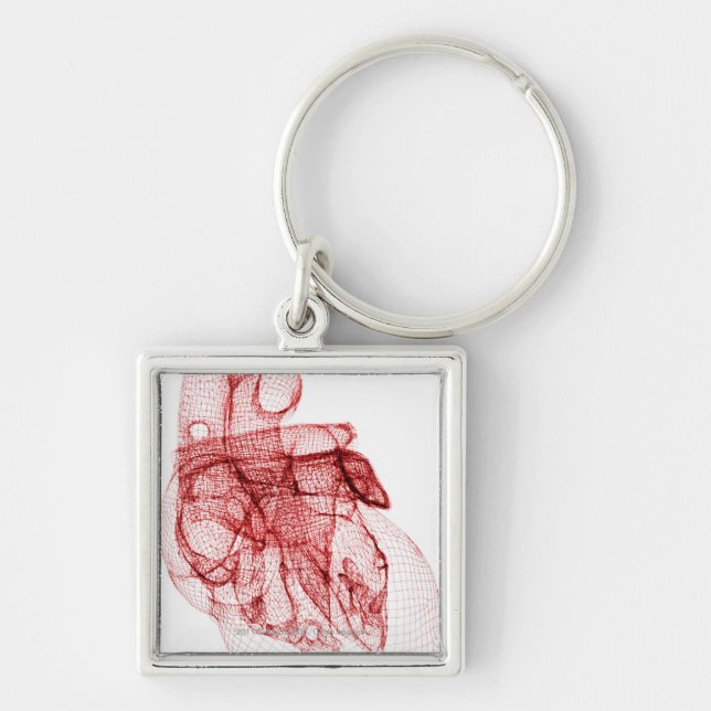 Porte-clés Wireframe de Digitals du coeur humain (Devant)