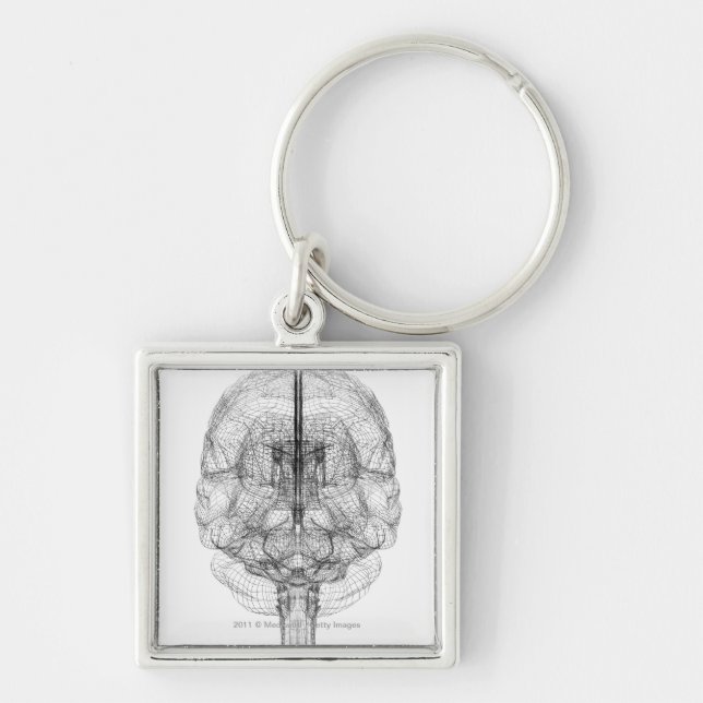 Porte-clés Wireframe du cerveau (Devant)