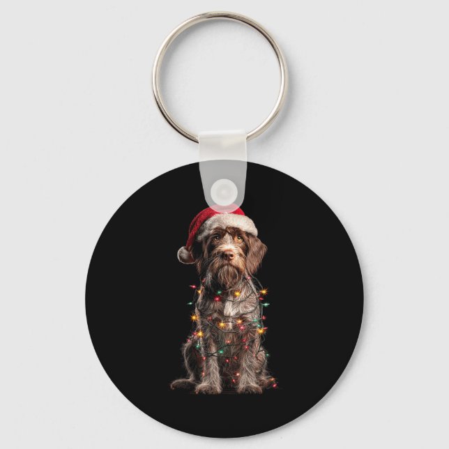 Porte-clés Wirehaired Inting Griffon Christmas Graphics Dog L (Recto)