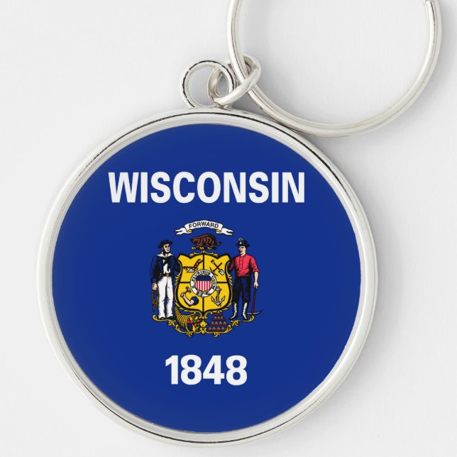 Porte-clés Wisconsin State Flag Design (Devant)