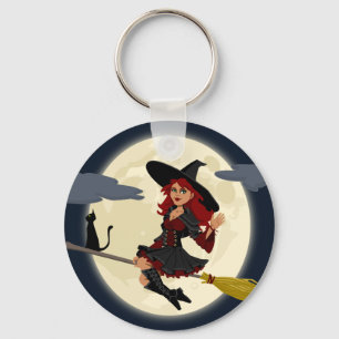 Porte-clés witch witchcraft broomstick broom