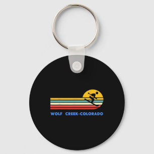 Porte-clés Wolf Creek Colorado Ski Skieur Ski Coucher de sole