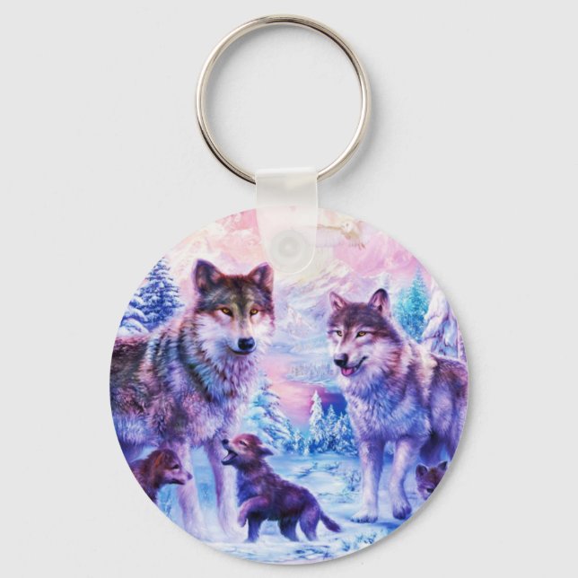 Porte-clés Wolf Family (Recto)