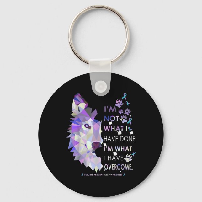 Porte-clés Wolf Im Ce Que J'Ai Surmonté La Prévention Du Suic (Recto)