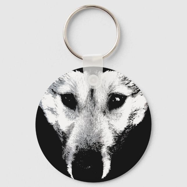 Porte-clés Wolf Pup Porte - clé Wild Chien Keepsakes & Cadeau (Recto)