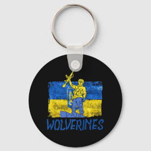 Porte-clés Wolverines Soutenez l'UkraineUkraine Wolverines Am