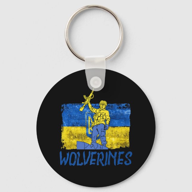Porte-clés Wolverines Soutenez l'UkraineUkraine Wolverines Am (Recto)