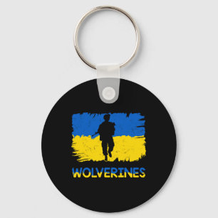 Porte-clés Wolverines soutiennent l'Ukraine soutiennent l'Ukr