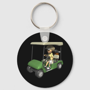 Porte-clés Woman Golfer Cart