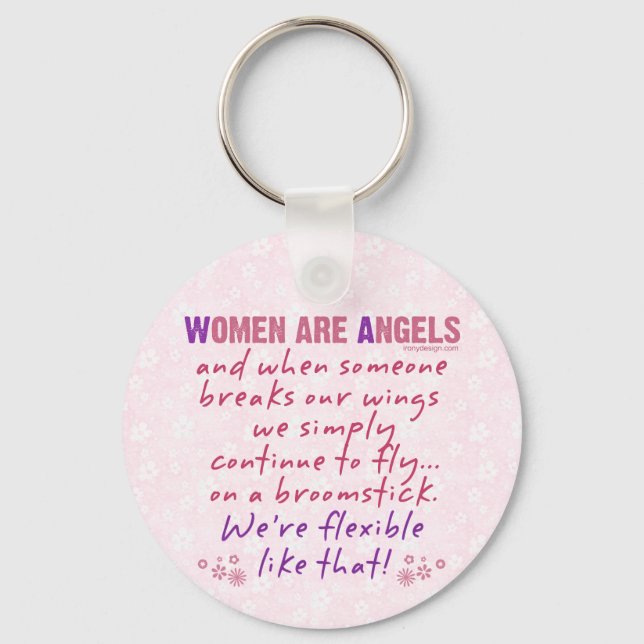 Porte-clés Women are Angels Funny Poem (Recto)