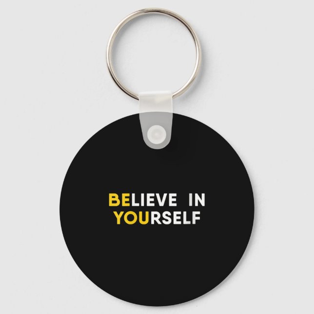 Porte-clés Womens Believe In Yourself Motivation Quote V-neck (Recto)