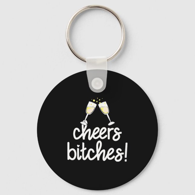Porte-clés Womens Cheers Es Funny New Year's Eve V-neck  (Recto)