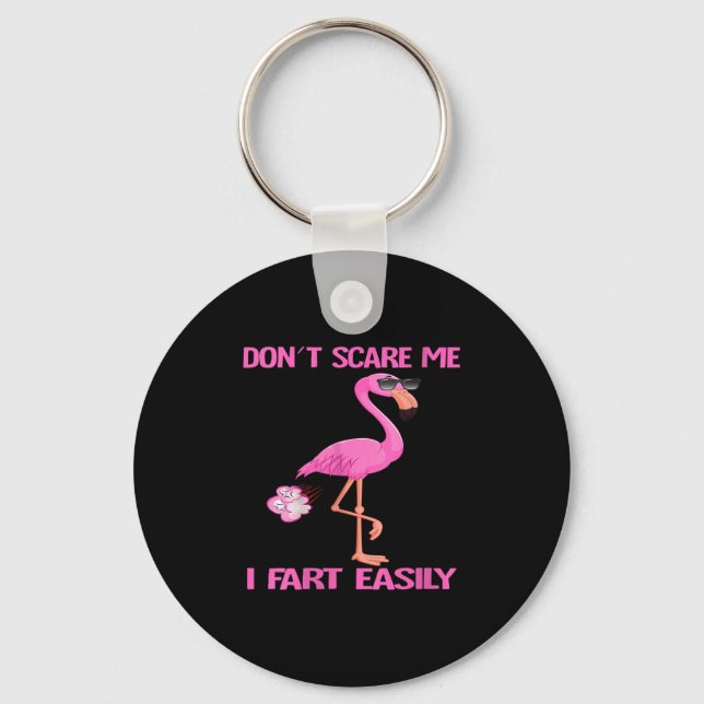 Porte-clés Womens Cute Don't E Me I Fart Easy Fart Joke Flami (Recto)