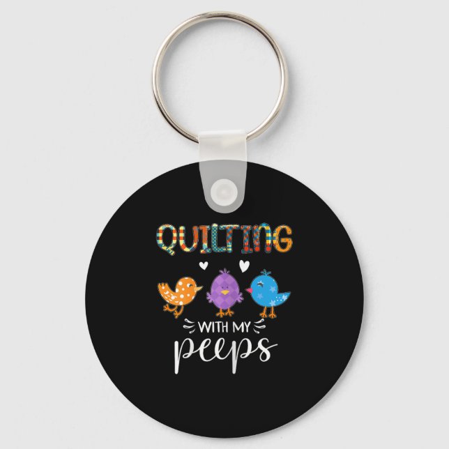 Porte-clés Womens Cute Quilting With My , Quilters  (Recto)