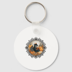 Porte-clés Womens Dragon Lecture Livres Avec Automne Citrouil