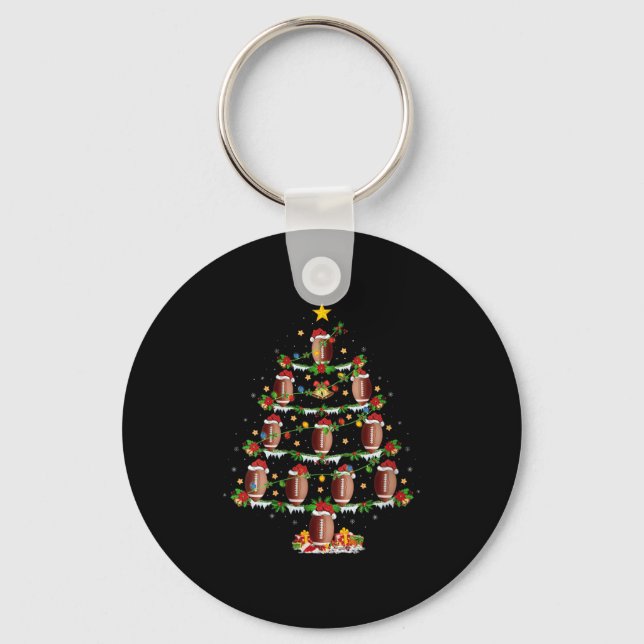 Porte-clés Womens Football Christmas Tree Lights Srts Player  (Recto)