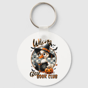 Porte-clés Womens Funny Witchy Goose Book Club Halloween Shir