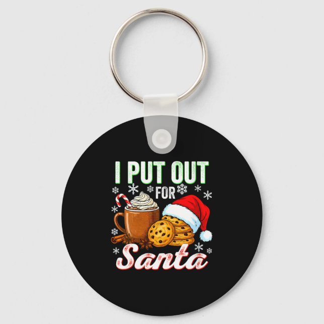 Porte-clés Womens I Put Out For Santa Funny Xmas Christmas Co (Recto)