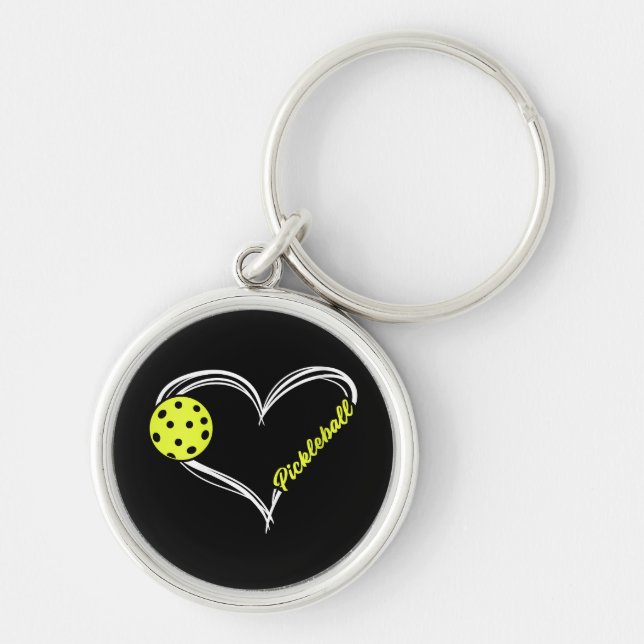 Porte-clés Womens Love Pickleball - mignon match de picklebal (Devant)