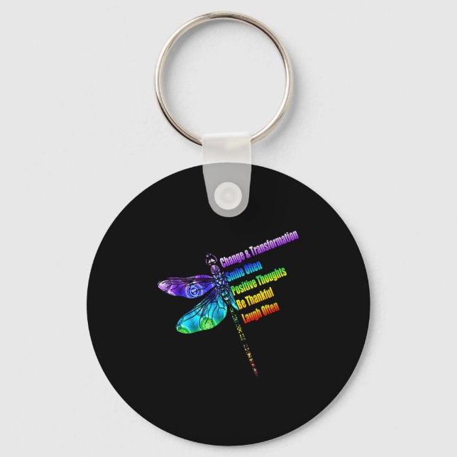Porte-clés Womens Motivational Insration Gift Dragonfly  (Recto)