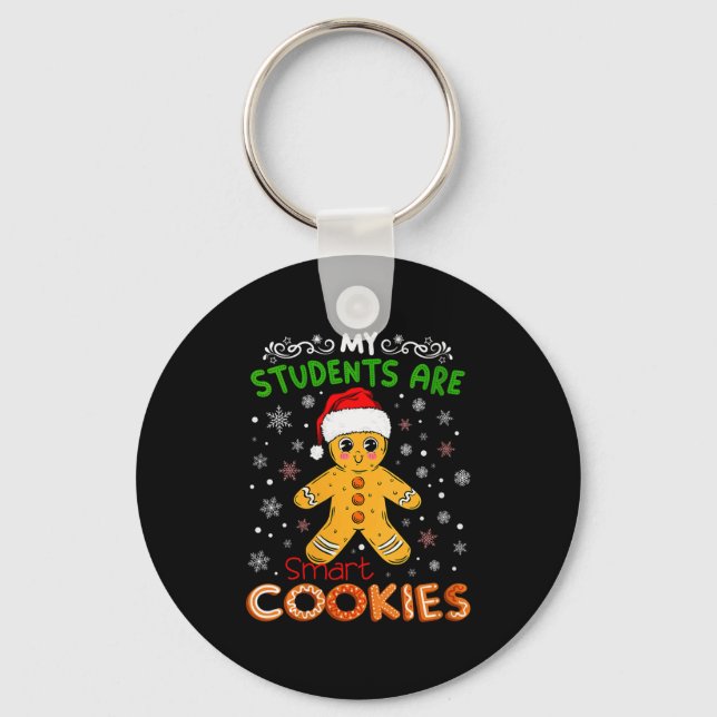 Porte-clés Womens My Students Are Smart Cookies Christmas Gin (Recto)