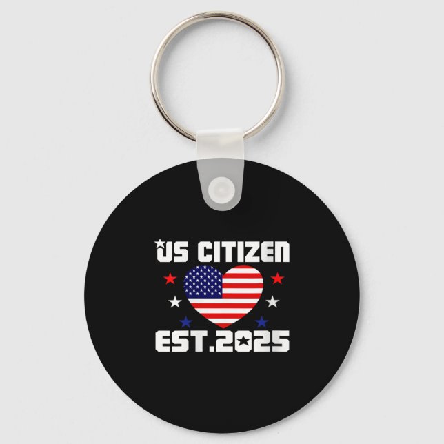 Porte-clés Womens New Us Citizen Est 2025 American Immigrant  (Recto)