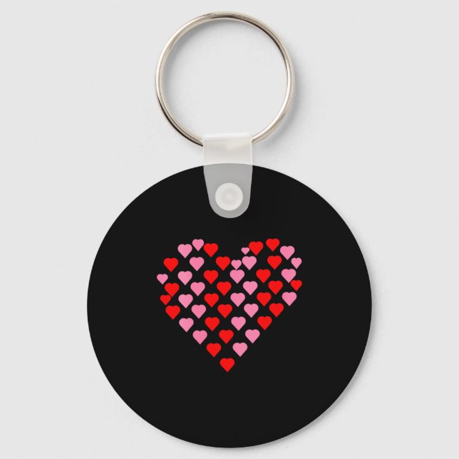 Porte-clés Women's Nk And Red Hearts Lovers Funny Valentine’s (Recto)