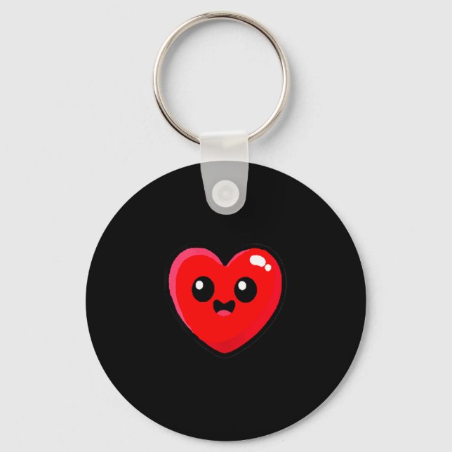 Porte-clés Women's Red Heart Funny Cute Design For Men Women  (Recto)