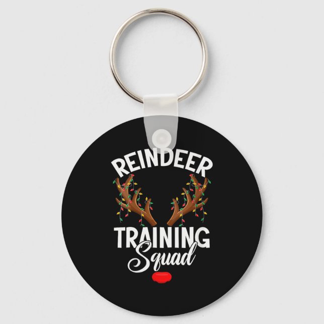 Porte-clés Womens Reindeer Training Squad Team Running Family (Recto)