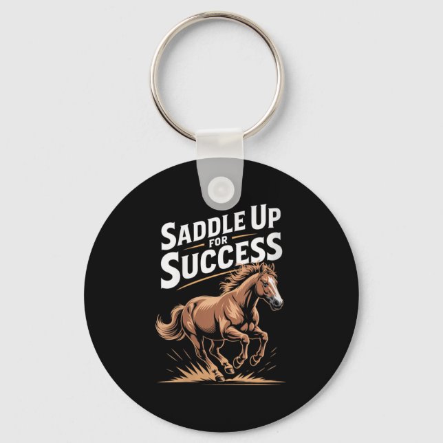 Porte-clés Womens Saddle Up For Success Motivational Horse Ri (Recto)