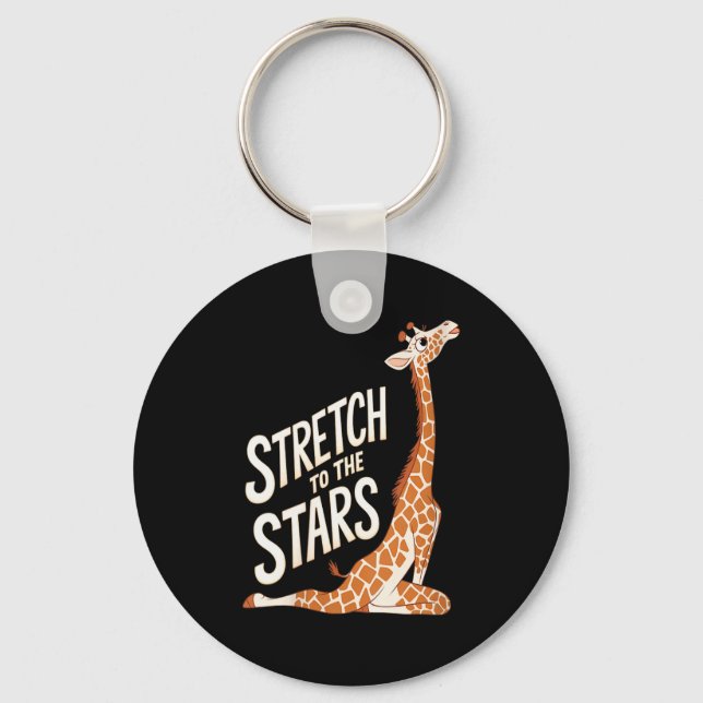 Porte-clés Womens Stretch Toward The Galaxy Sitive Yoga Giraf (Recto)